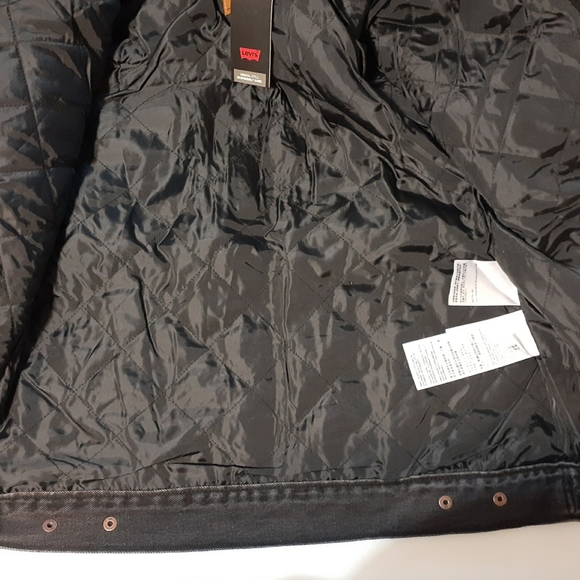💎NWT Levi's Black Sherpa Ex-Boyfriend Trucker Jacket - Picture 7 of 12